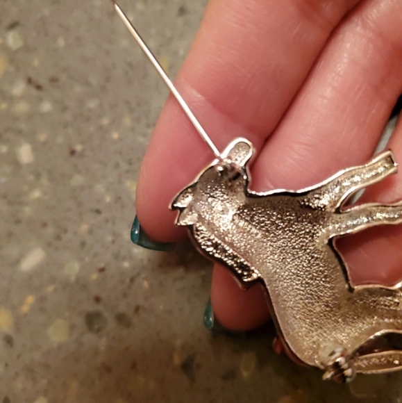 Striking Judith Jack SS Zebra Brooch - Picture 4 of 4